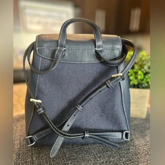 EUC Kate Spade New York Leila Denim Medium Flap Backpack - Picture 6 of 9
